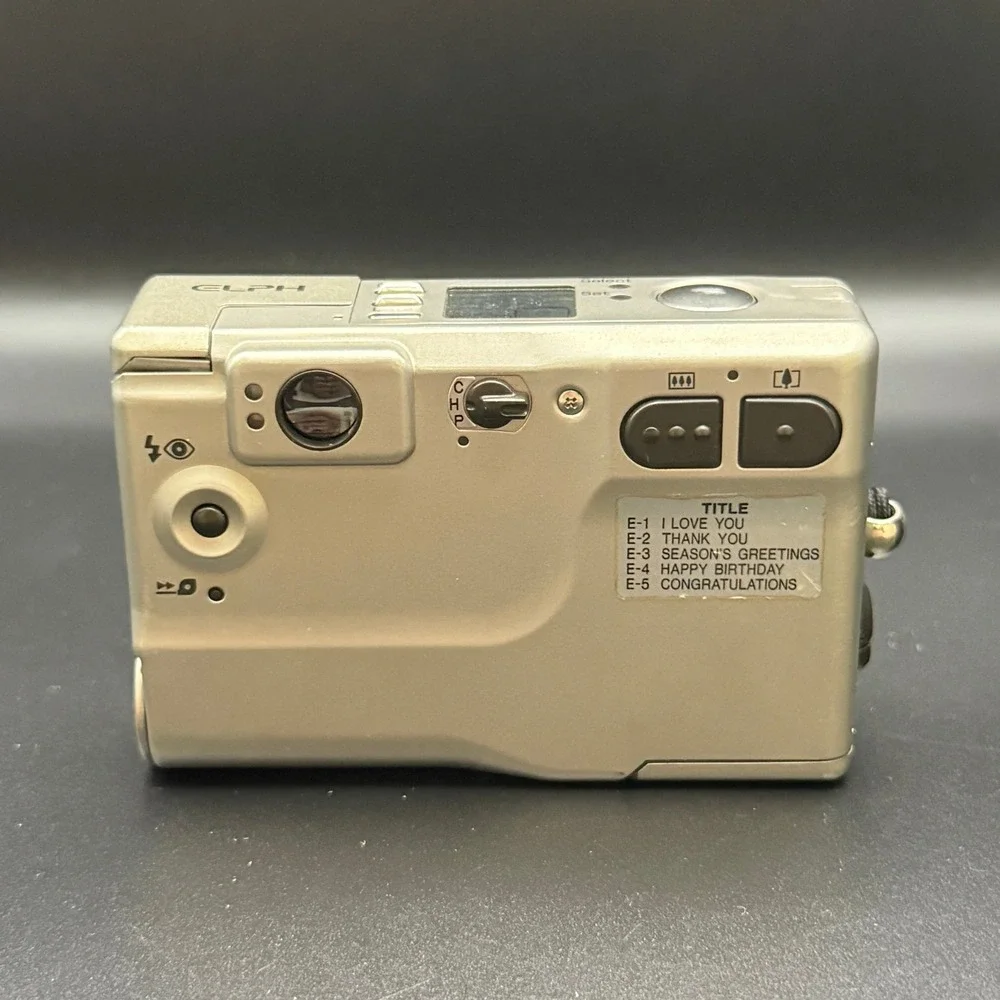 Canon ELPH 24-48mm Zoom Lens APS Film Camera Champagne Gold with Case
